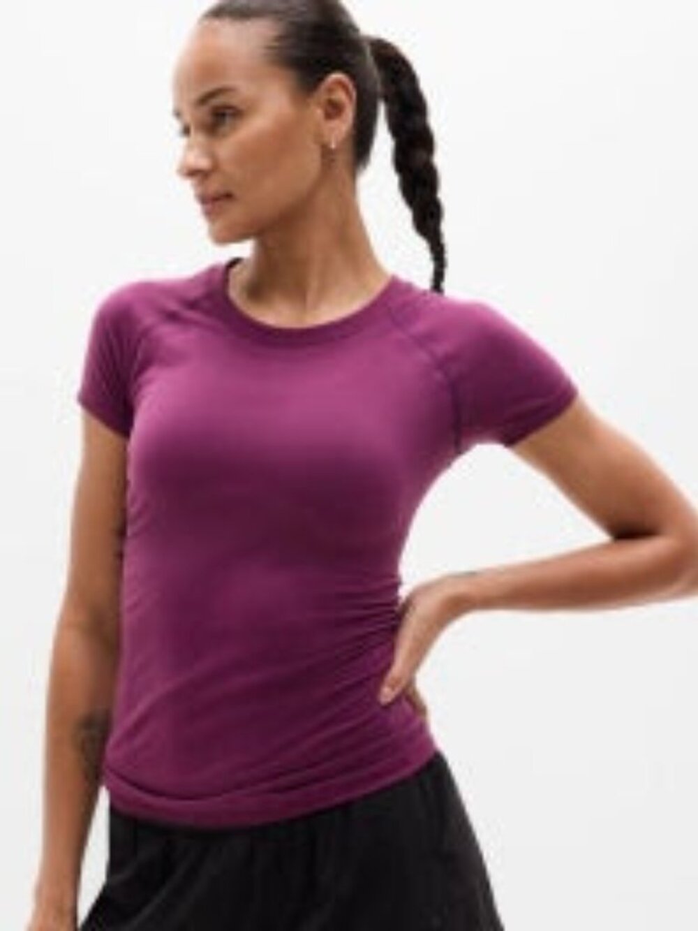 Athleta Women - Momentum Seamless Tee - Plum - M